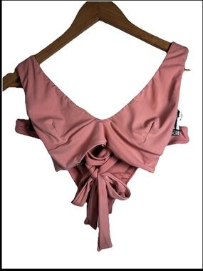 Haight Womens Two Piece Bikini Set Sz Small Pink Blush Multi Way Halter Style